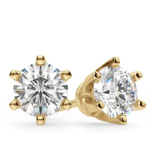 3/$35 💗 Swarovski Crystals 2-CTW  Stud Earrings - Picture 2 of 9